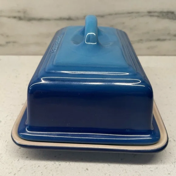 Le Creuset Butter Dish Ombre Azure Blue NWT - Picture 7 of 13